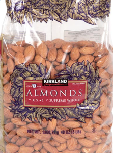 kirkland almonds, non salted