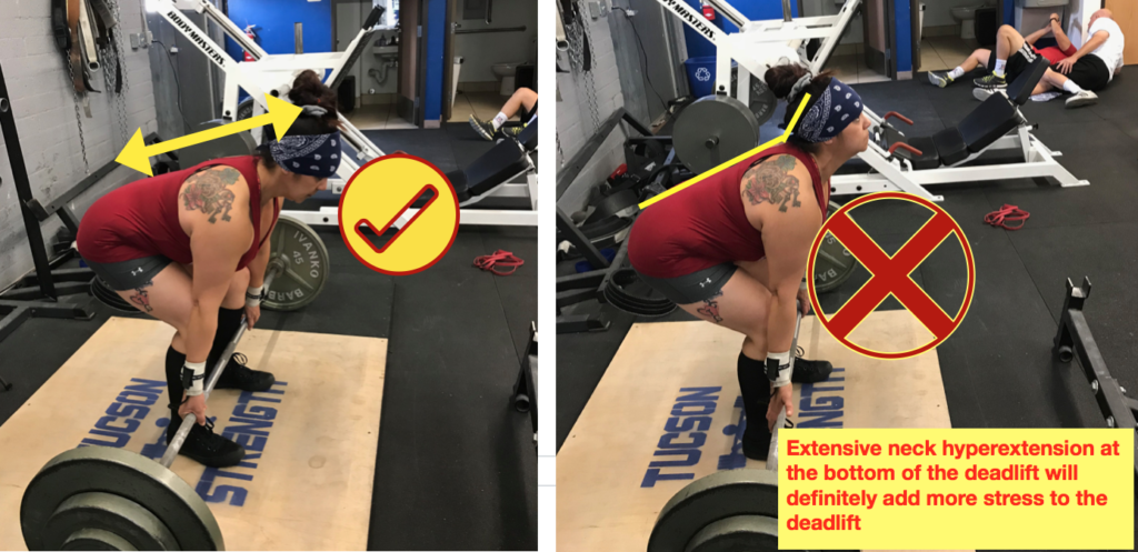 Optimal head position on the Deadlift