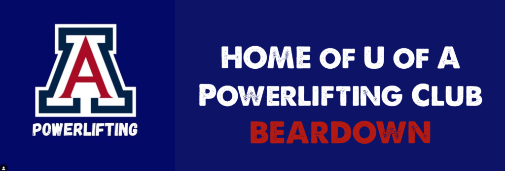 UofA Powerlifting Club Banner University of Arizona Powerlifting
