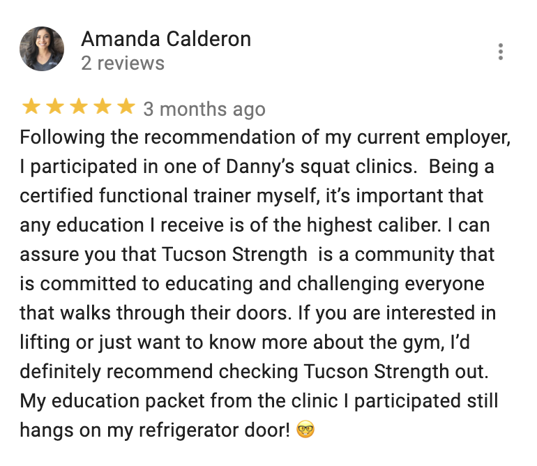 powerlifting coaching Tucson