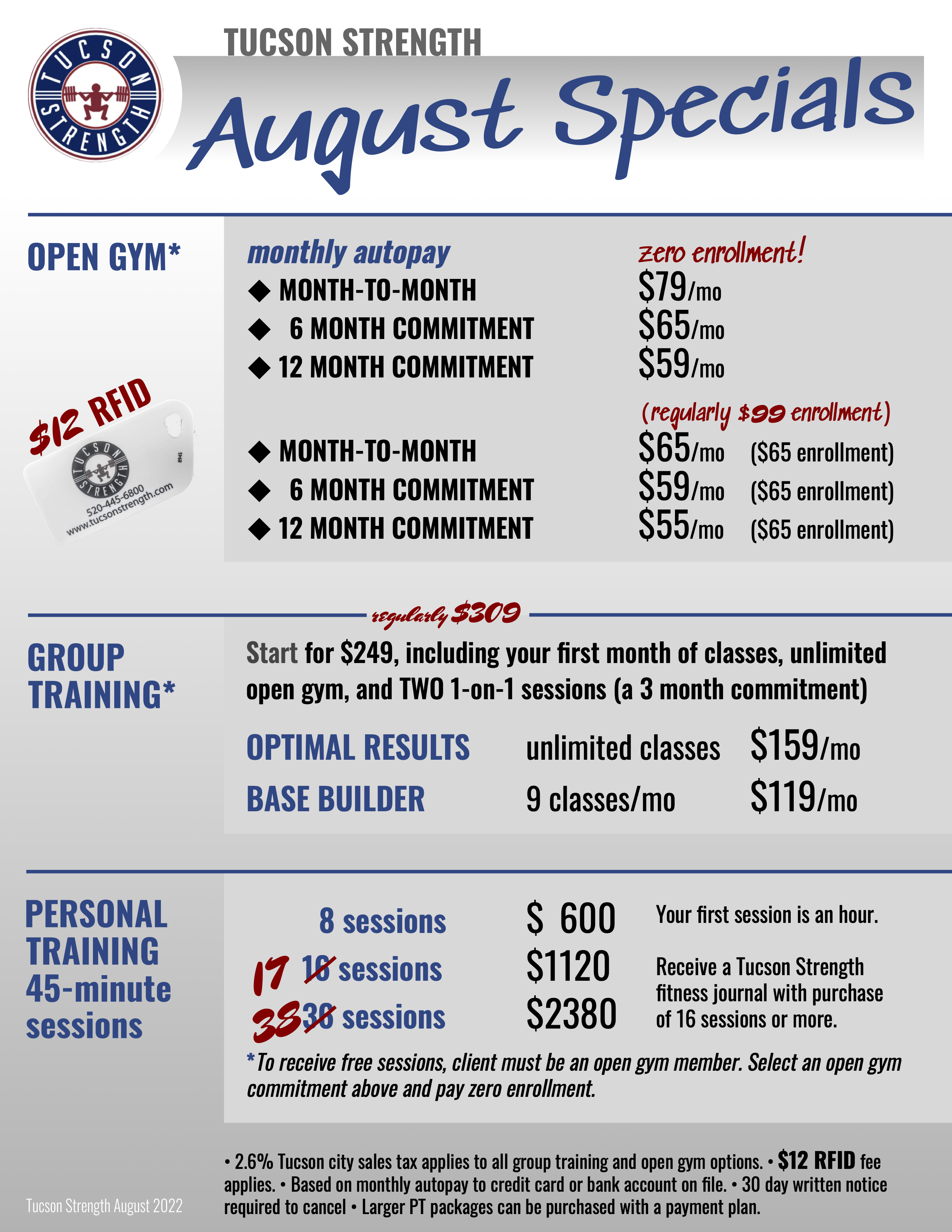 august specials