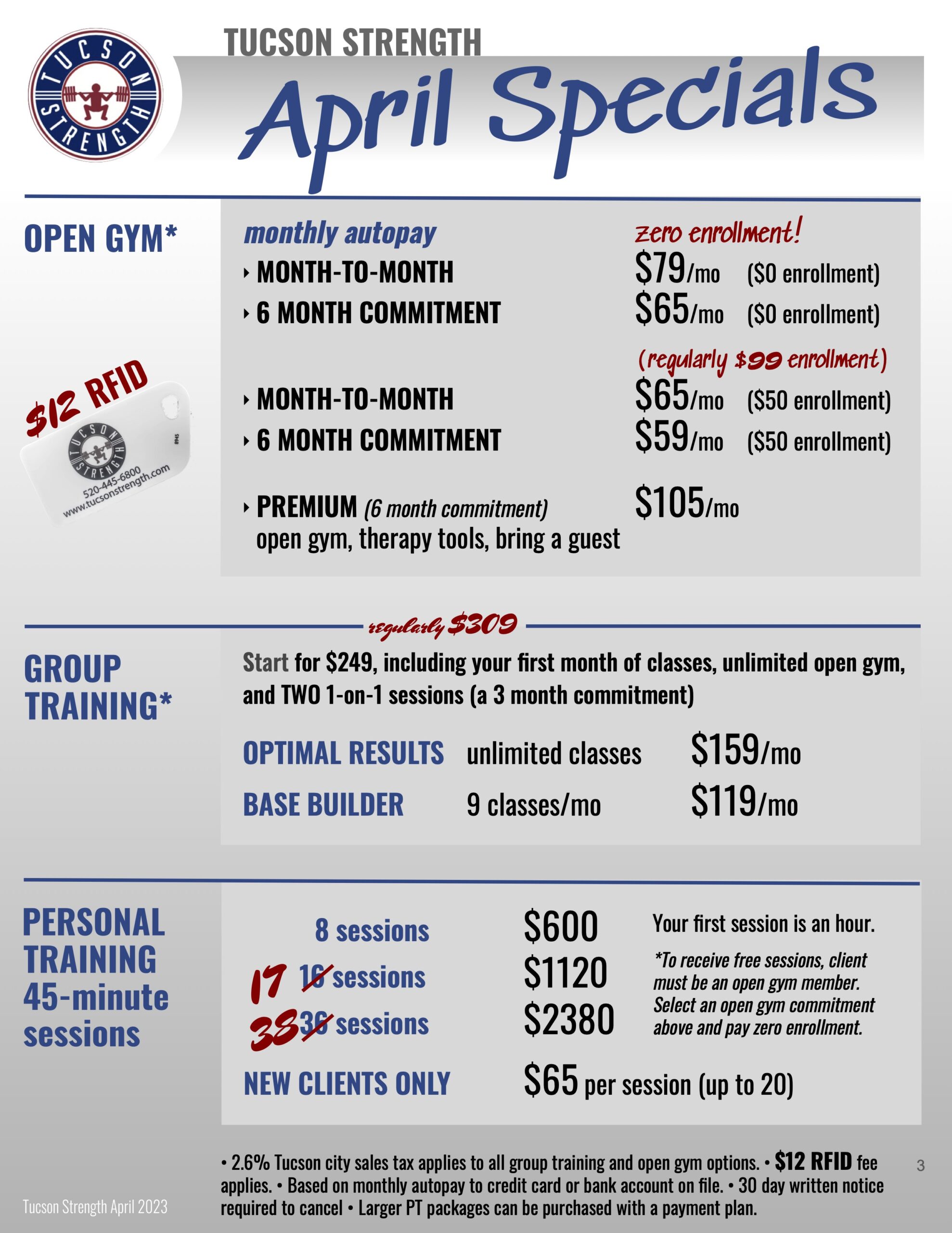 april specials