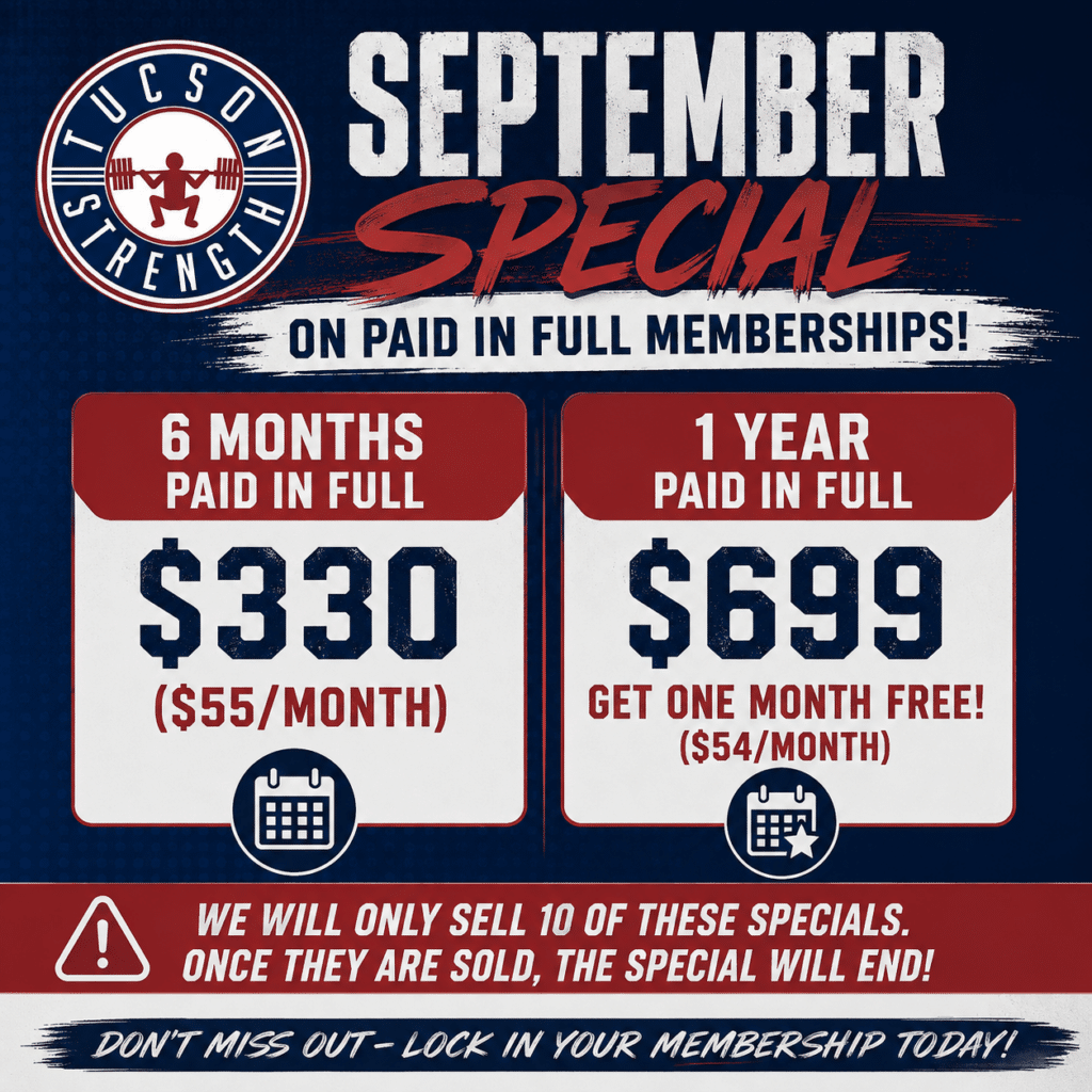 September Gym Special Tucson Strength